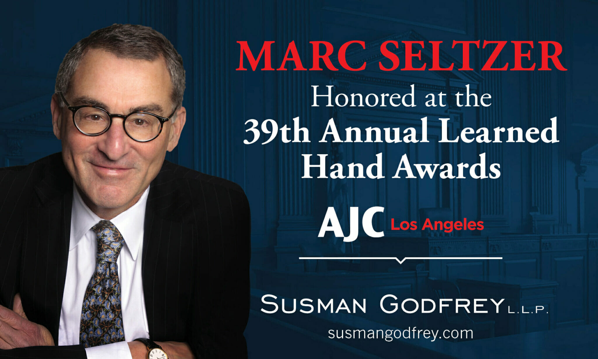 Marc Seltzer Honored by the American Jewish Committee at their 39th Annual Learned Hand Awards